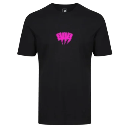 Yelir World Black T Shirt Neon Pink Yyy Outline (3)