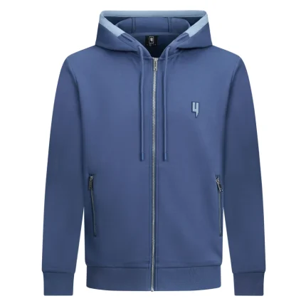 Yelir World Blue Mixed Contrast Hoodie (2)