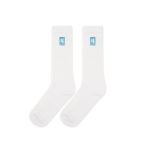 Yelir World Box Logo Socks Baby Blue White