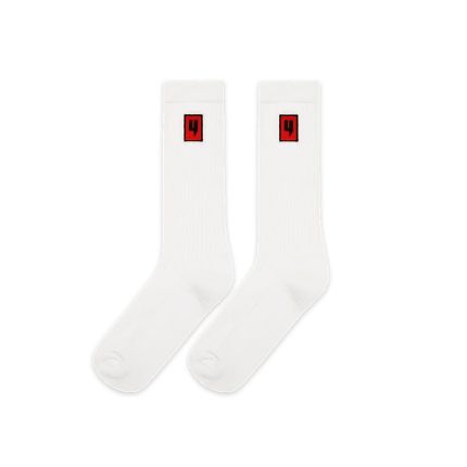 Yelir World Box Logo Socks Red Black