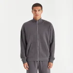 Yelir World Dark Grey Relaxed Fit Funnel Neck (1)