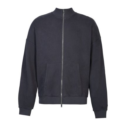 Yelir World Dark Grey Relaxed Fit Funnel Neck (2)