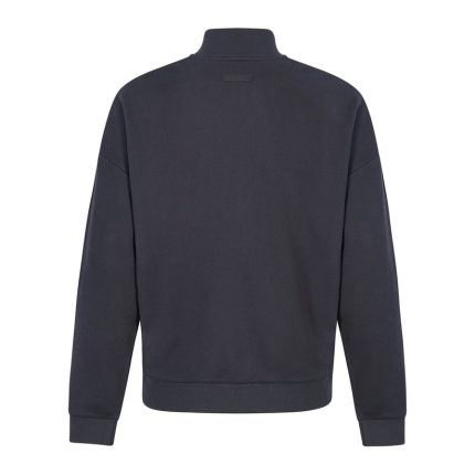 Yelir World Dark Grey Relaxed Fit Funnel Neck