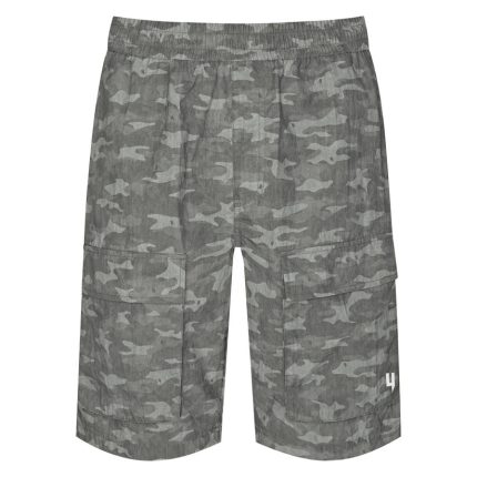 Yelir World Grey Camo Cargo Shorts (3)