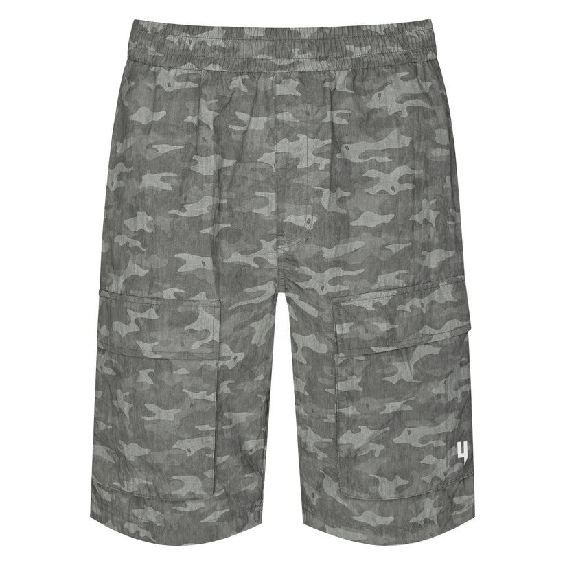 Yelir World Grey Camo Cargo Shorts (3) Yelir World Grey Camo Cargo Shorts (3)
