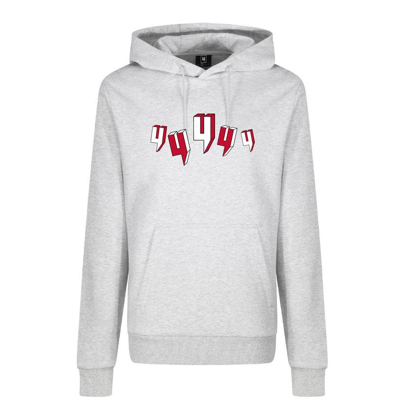 Yelir World Grey Hoodie Five Y Logo Red Yelir World Grey Hoodie Five Y Logo Red