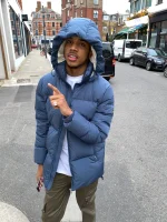 Yelir World Parka Grey Blue Coat