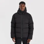 Yelir World Quilted Down Coat Black (4)