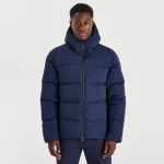 Yelir World Quilted Down Coat Navy (2)