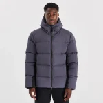 Yelir World Quilted Down Coat Nine Iron Black (2)