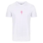 Yelir World White T Shirt Pink Outline Y Logo
