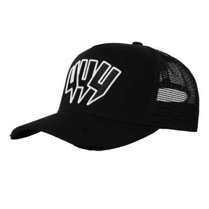 Yelir World Yyy Cap Black White Outline